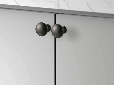 Modern Cabinet Pull Knob, Round Alpha Series Hardware SP-1145-K #75533