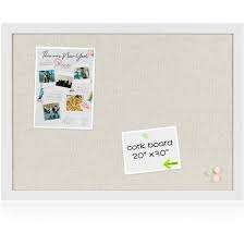Board2by Cork Board Bulletin Board 36" x 48" White Wood Frame #96710
