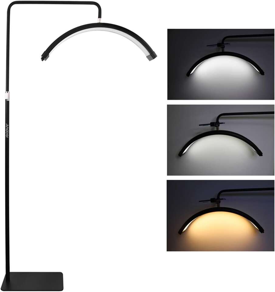 HD-M6X Salon 36W Half Moon Floor Lamp Dimmable LED 3000K-6000K #98314