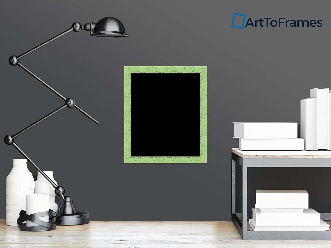 ArtToFrames 24in x 24in Pale Green Weathered Barnwood Picture Frame #67081