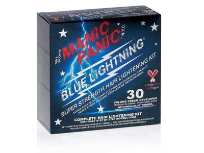 Manic Panic Blue Lightning Hair Bleach Kit, 30 Volume with Mega Blue Powder #92669