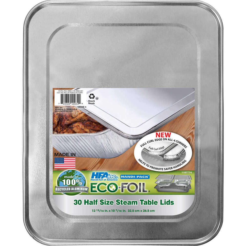 Eco-Foil Aluminum Steam Table Lid, Half Size, 30 ct 10034E-6 #69168