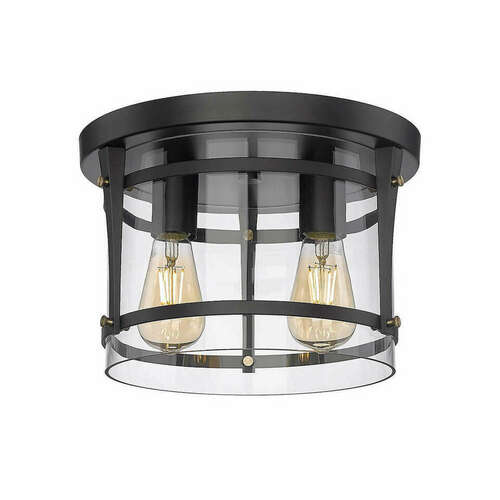 OVE Decors Joakim 2-Light Flush Mount Light Fixture 1654718 #88452