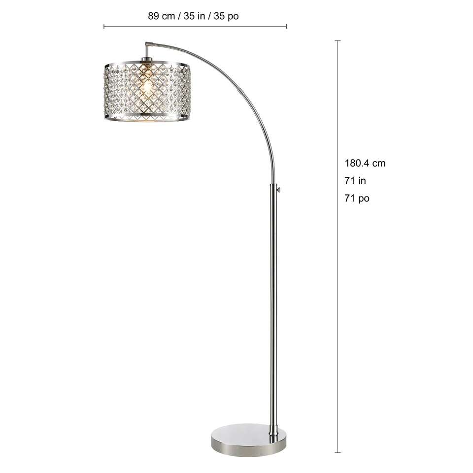 Gisele JF5924 Arc Polished Chrome Floor Lamp 1518211 #84877