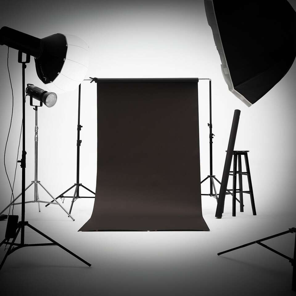 Kate Seamless Paper Backdrop for Photography Solid 53" x 32.8' White or Black #98533