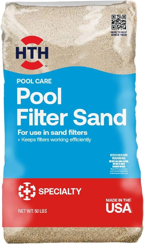 HTH 50lb Pool Filter Sand, Swimming Pool Care for Clean Water #99543