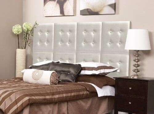 Nexxt Panel Headboard 18" x 18" Paisley Satin White, Set of 8 #70940