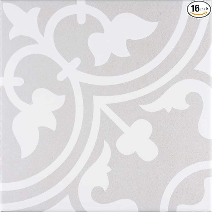 Codicer 95 Arte Soft Grey Ceramic Tiles 10.88 Square Feet, 16 Pieces Per Case #98240