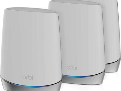 Netgear ORBI AX4200 3 Band Mesh up to 4.2Gbps up 7500 Sq. Ft. WiFi 6 System 1403595 #101028
