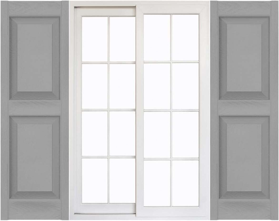 Mid America Westlake Vinyl Double Panel Shutter, Paintable 14.75" x 75" #97745