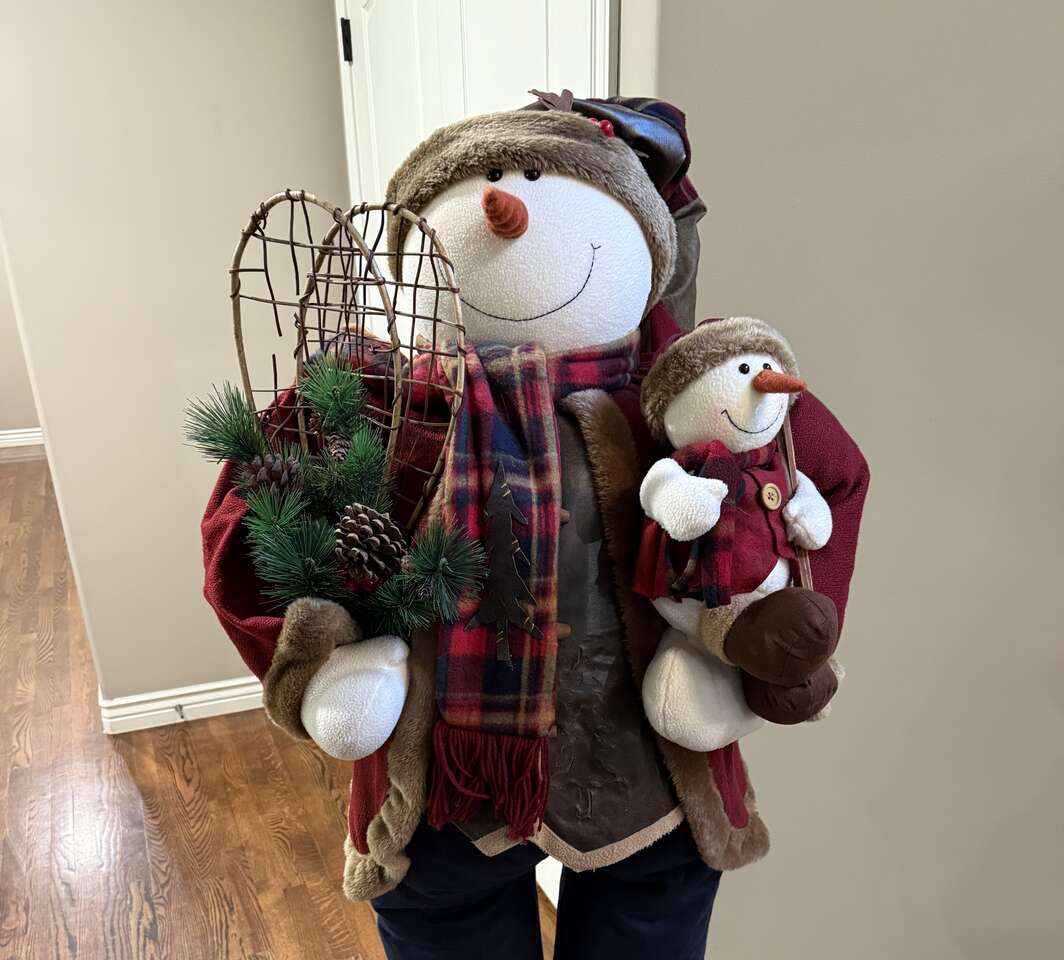 Tall Winter Snowman Decoration