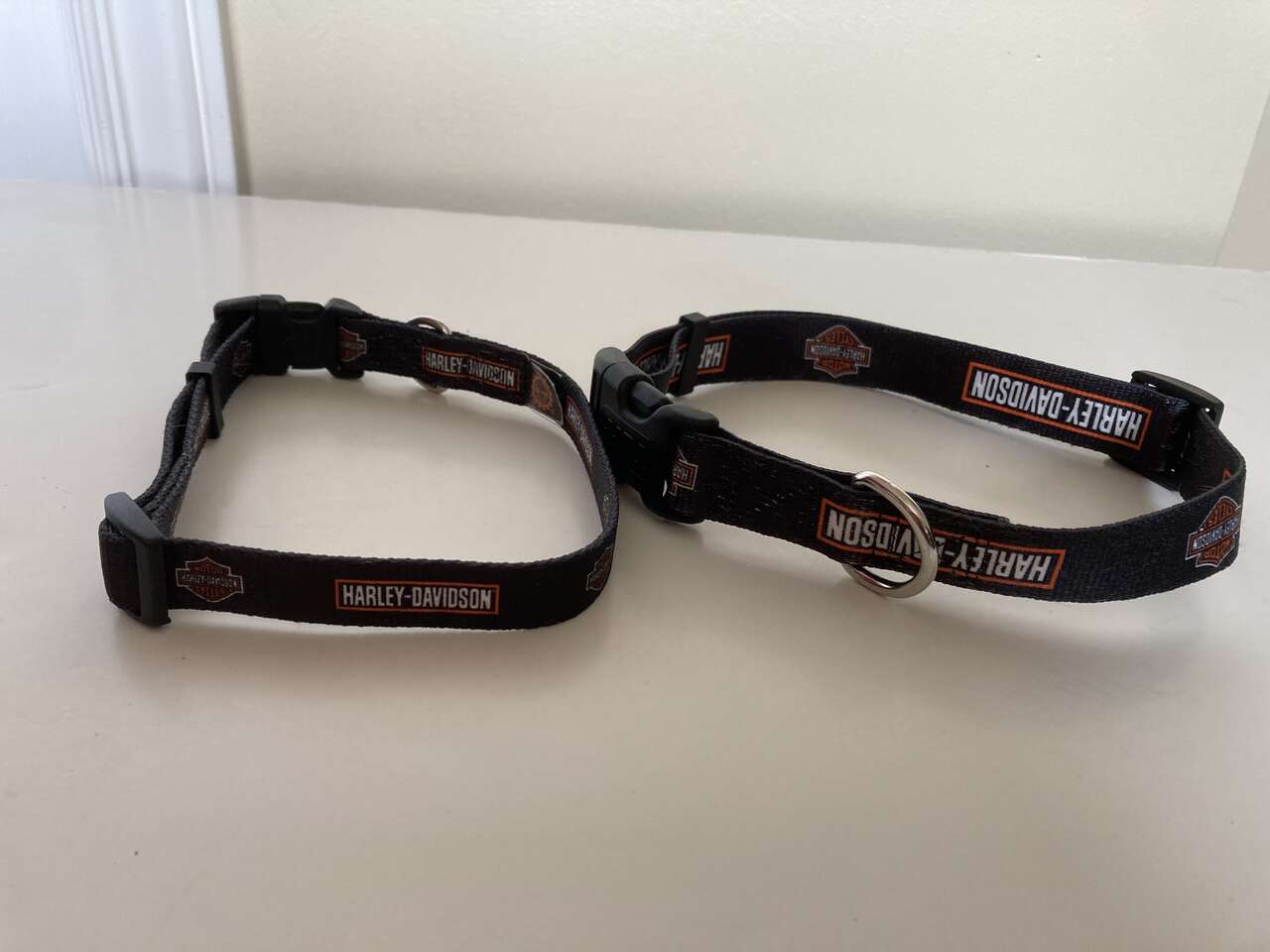 Dog Collars, TUFF brand Harley Davidson dog collars (3/4 inch(SOLD)  and 1/2inch)
