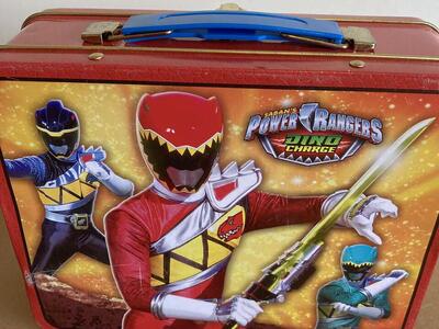 2014 Power Rangers Dino Charge metal tin red lunchbox
