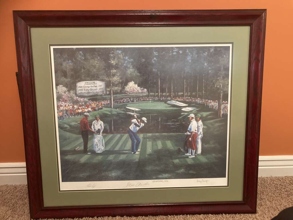 Signed by golfers, Robert (Bob) Betley Artwork:  Masters Golf Champions (Print)