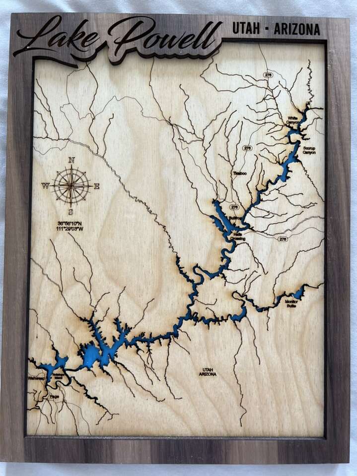 Lake Powell Wood Map