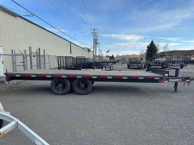 Used 2021 Diamond C Flatbed Wood Deck Trailer