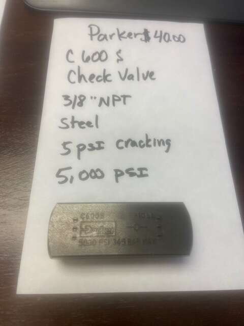 hydraulic check valve