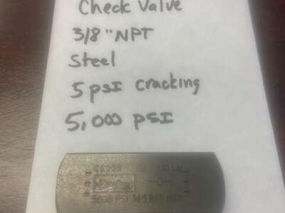 hydraulic check valve