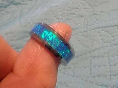 Size 9 Tungsten metal wedding band ring