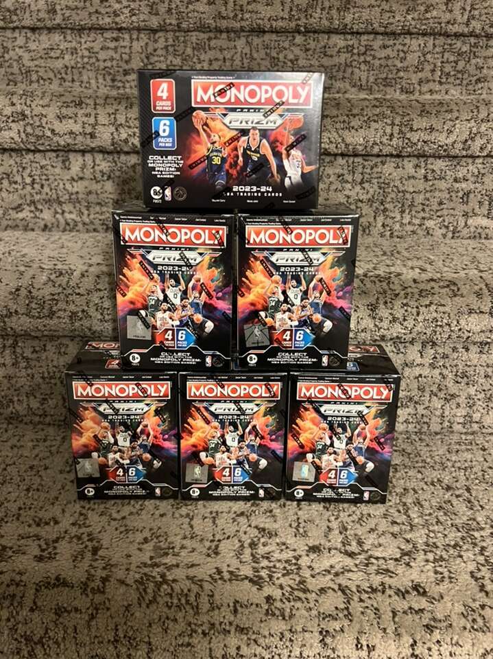 Wemby Rc(6) 2023-24 Prizm Monopoly NBA Blaster Box