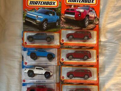Hot Wheels/Matchbox Lot Of 7 Toyotas And 1 Rivian