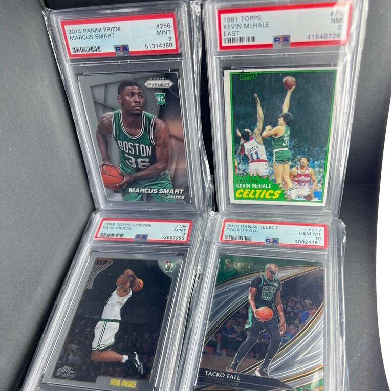 4 Graded Celtics NBA Cards