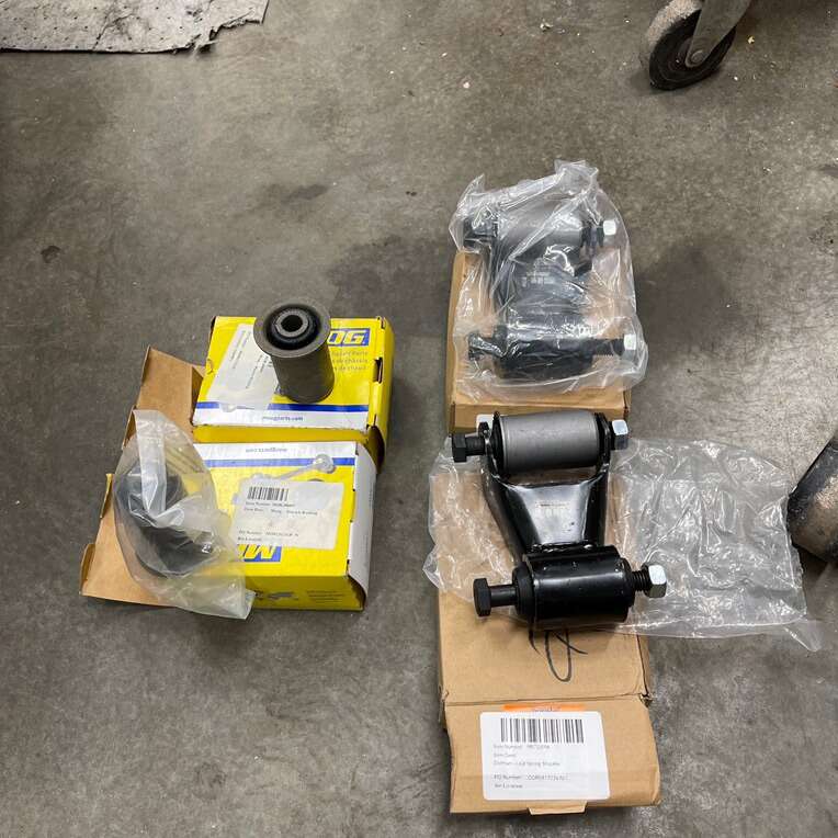 Moog Shackle Bushings And Doorman Leaf Spring Shac