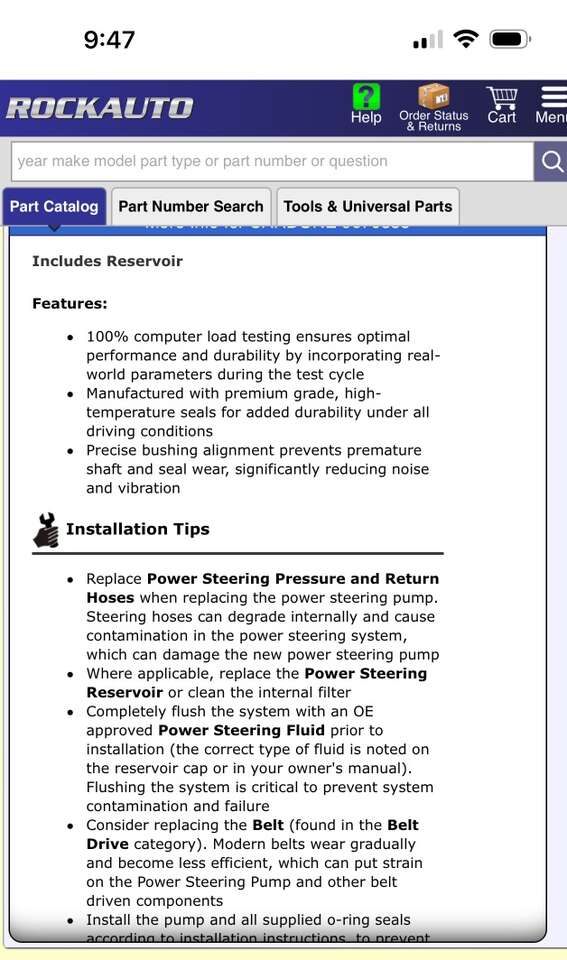 Power Steering Pump For Cavalier