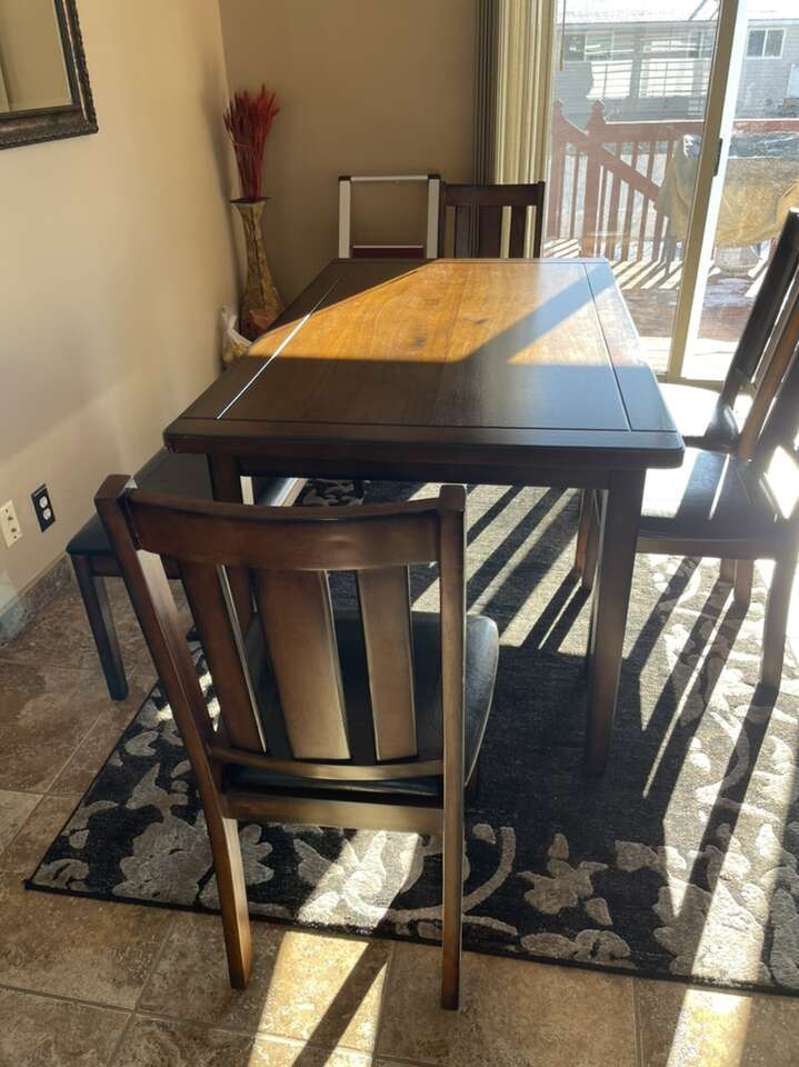Dining Table With Four Chairs And A B… Furniture