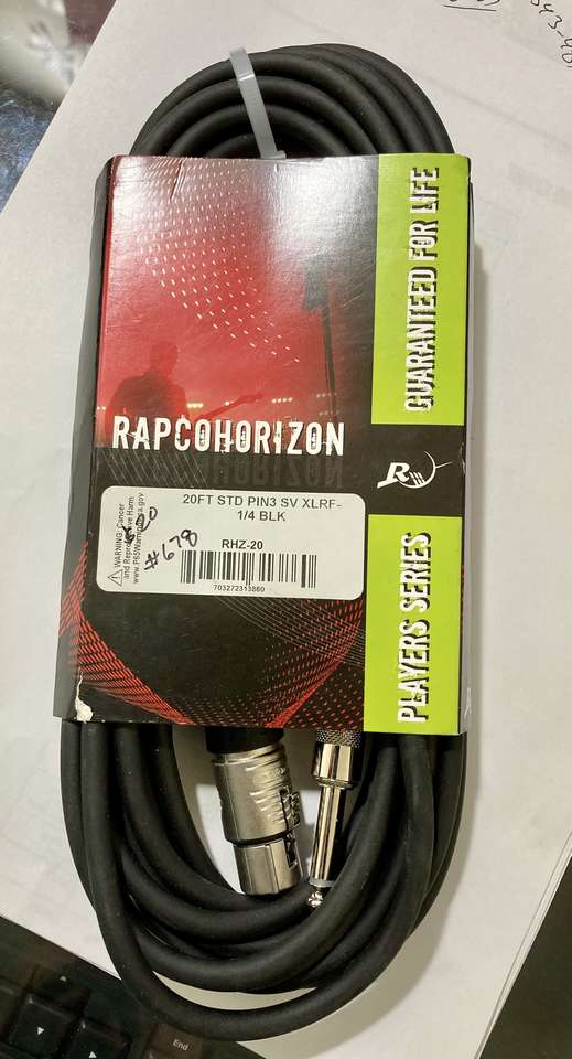 RapcoHorizon Hi-Z (Impedence) Microphone, Instrument & Balance Cables