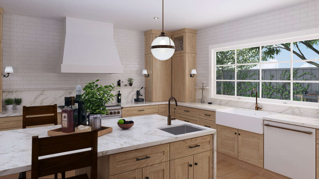 Custom Grade White Oak Cabinets for 10x10 kitchen