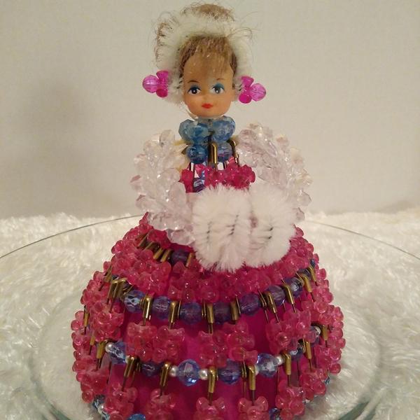 Beaded and Safety Pins Doll