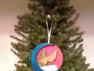 Woof and Moon Ornament