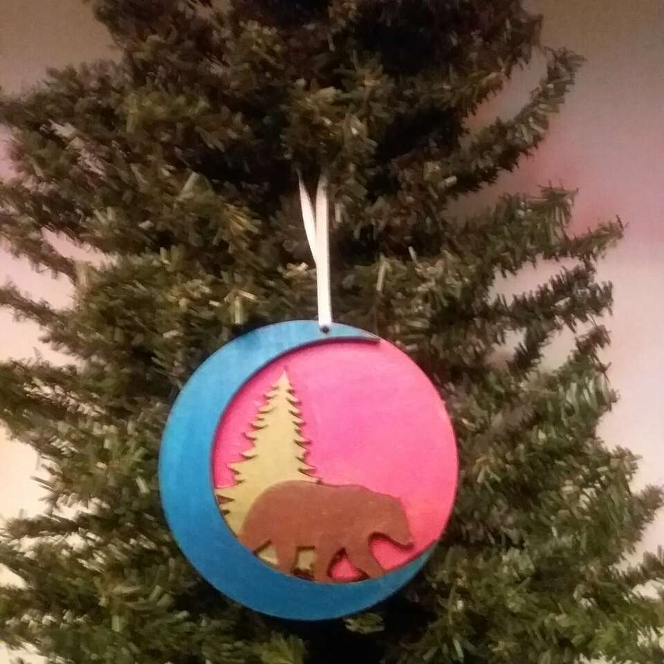 Bear and Moon Ornament