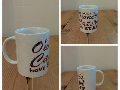 DOGS HAVE OWNERS CATS HAVE STAFF MUG