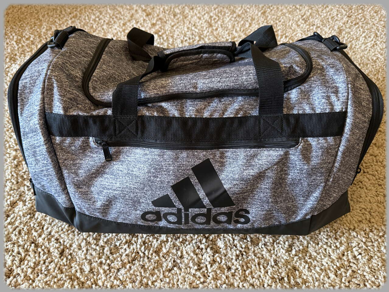 Adidas Defender 4.0 Duffel Bag (Grey - Size Medium 12"H x 24.75"W x 13"D) - Like New, Rarely Used