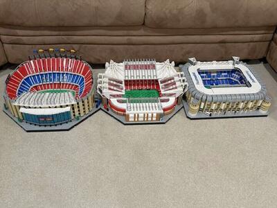 Lego Soccer Stadiums. Madrid Manchester Barcelona.