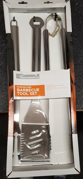 Bar-B-Q - 3 Piece Stainless Steel Tool Set New