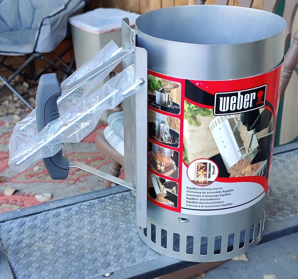 Weber Rapidfire Chimney Starter Standard Silver Brand New