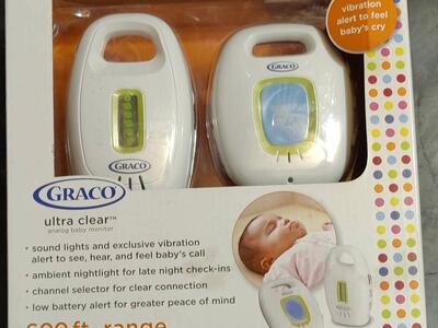 Graco Ultra Clear Analog Baby Monitor New In Box