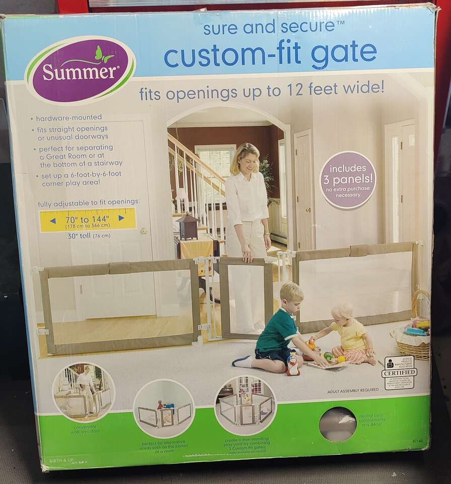Summer™ Custom Fit Walk-Thru Extra Wide Baby Gate