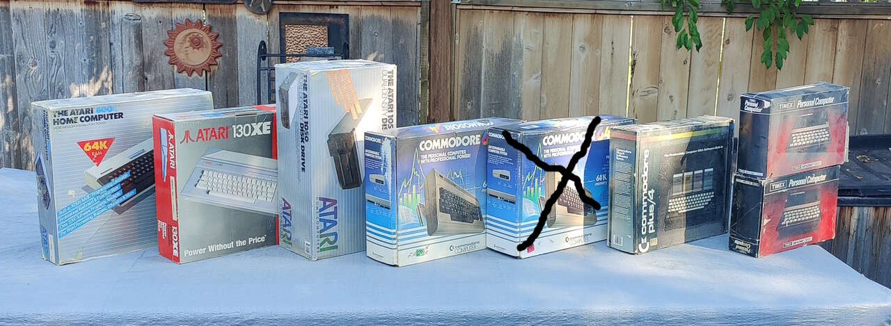 Circa 1980s Game Computers In Original Boxes With Accessories