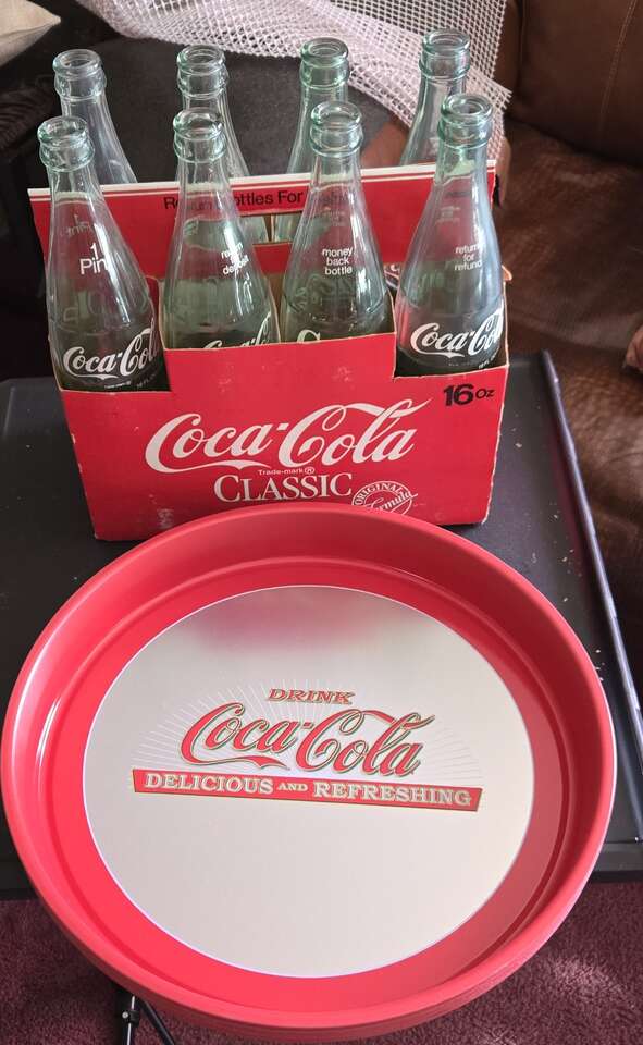 Coke Collectibles 16 oz Bottle 8 Pack And 6 Trays Nice