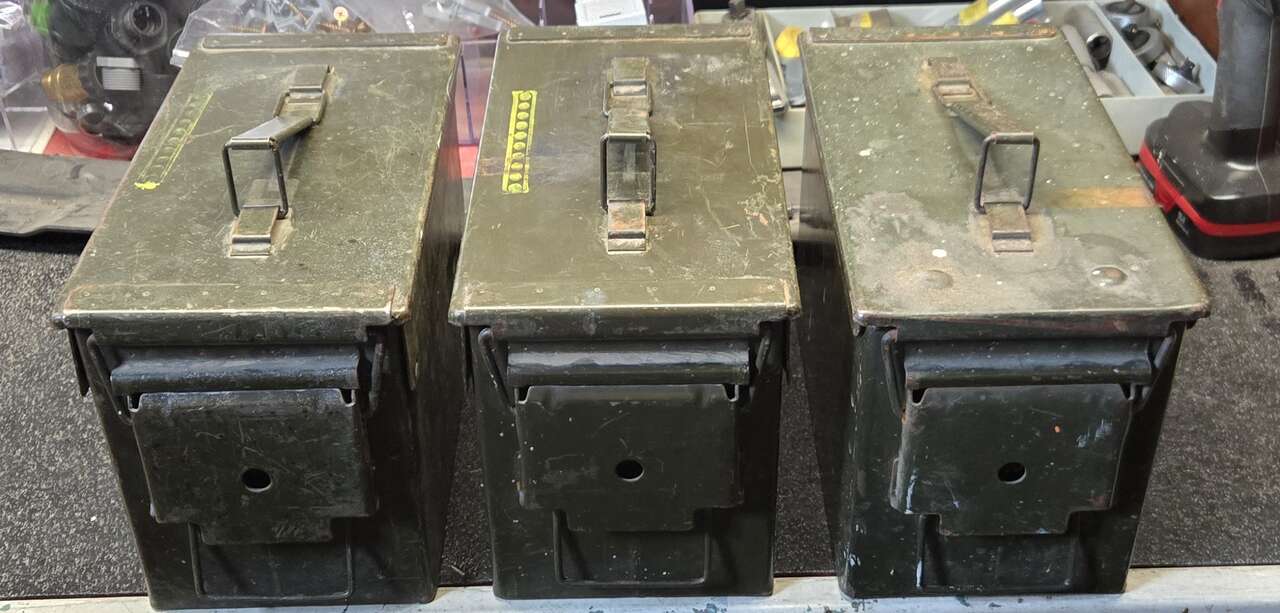 Heavy Duty Metal Storage Boxes Sold Each In Great Shape