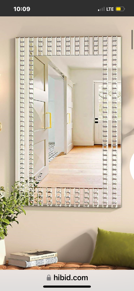 2x brand new mirrors 36x23 Rectangular Crystal Wall Mirror