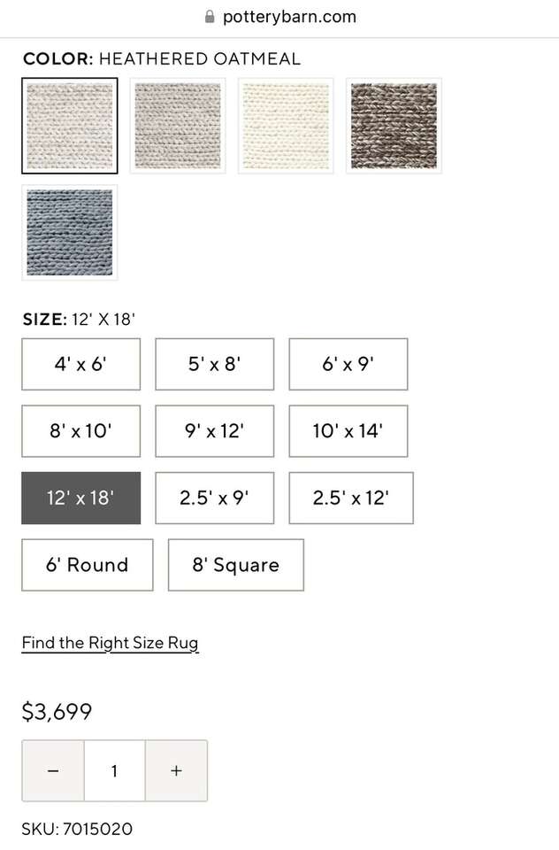 Pottery Barn Rug