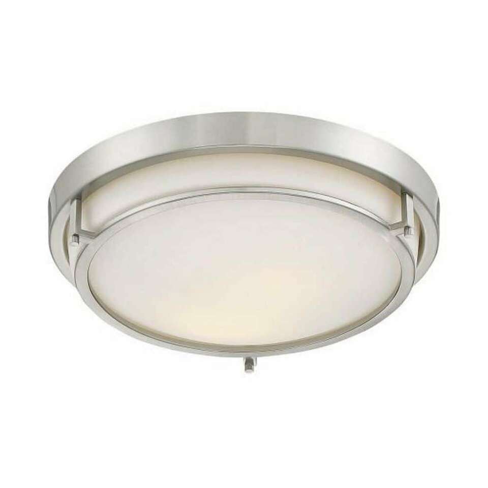 2-Light Brushed Nickel Flush Mount Light
Fixture
