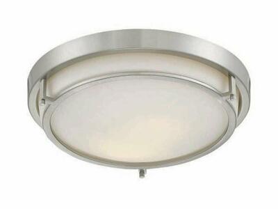2-Light Brushed Nickel Flush Mount Light
Fixture