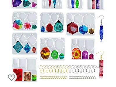 Resin jewelry molds for earrings / pendants