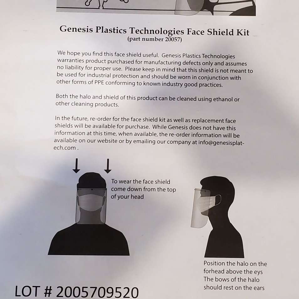 New 10 pack of clear face shields food prep salon